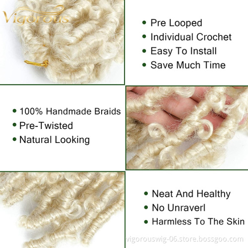 Wholesale price for african hair faux locs crochet private label braids pre stretched butterfly locs synthetic braiding hair